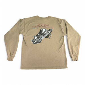 Motorcycle Shirt Adult LARGE Green Las Vegas Races Mid America Antique Auctions